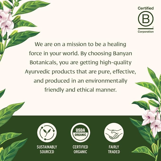 Banyan Botanicals Ashwagandha Tablets – Organic Ashwagandha Root – Renowned Herbal Adaptogen for Natural Energy Support and Stress Support* – 180 Tablets – Non-GMO Sustainably Sourced Vegan