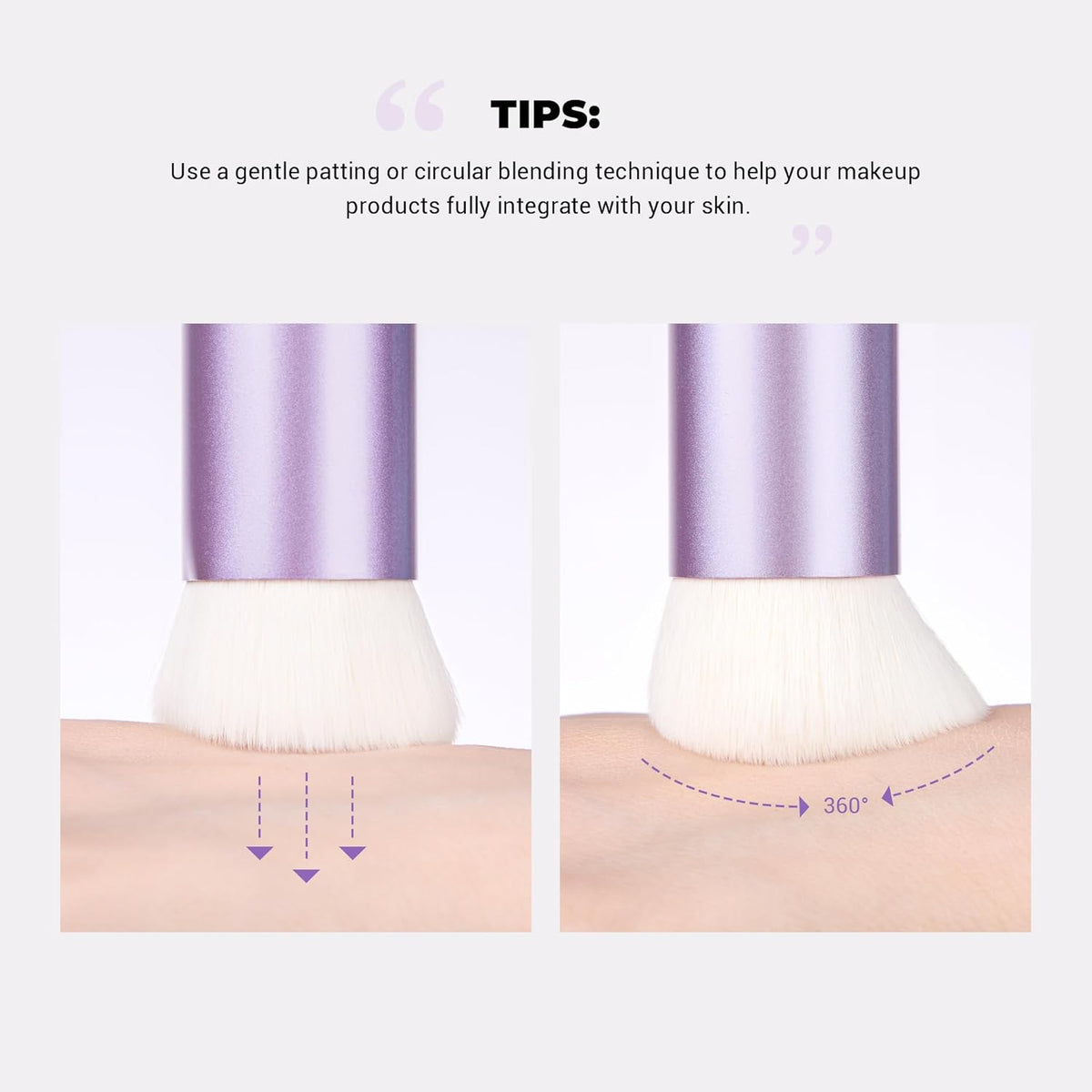 Jessup Foundation Brush for Liquid Makeup, Face Kabuki Makeup Brush for Contour Powder Blush and Bronzer, Ultra-Soft Fiber Perfect for Blending Liquid AS003