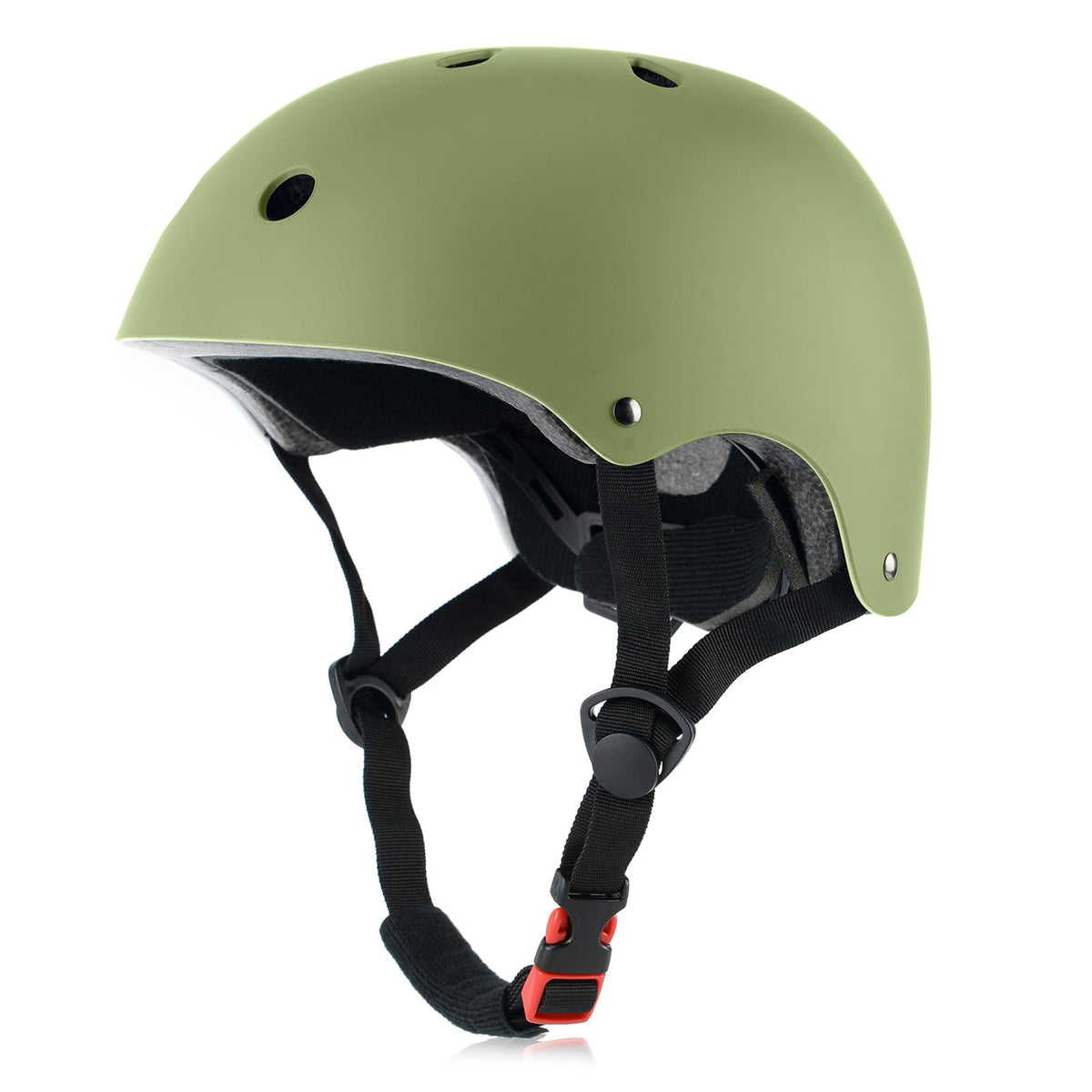 Kids Bike Helmet, Adjustable and Multi-Sport, from Toddler to Youth, 3 Sizes (Olive)