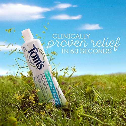 Tom's of Maine Natural Rapid Relief Sensitive Toothpaste, Fresh Mint, 4 Ounce, 2-Pack