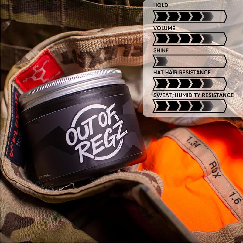 Out of Regz Operator Water Based Pomade for Men - Strong Hold, Natural Matte Finish, Sweat & Humidity Resistant, Natural Ingredients for Hair Health