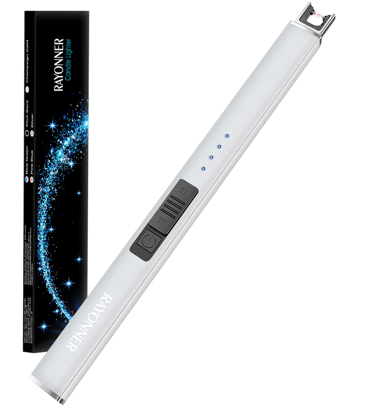 RAYONNER Lighter Electric Lighter Candle Lighter USB Lighter Rechargeable Flameless Plasma Windproof for Candle Cooking BBQ Firework