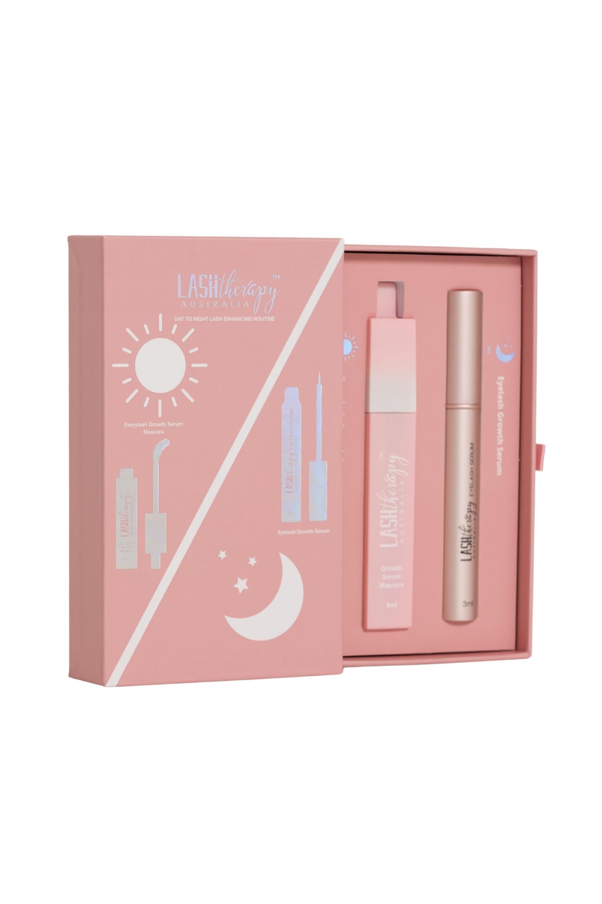 Lash Therapy Australia Day to Night Bundle Eyelash Growth Serum + Every Lash Growth Serum Mascara, Eyelash Serum to Grow Lashes + Waterproof Mascara Black Volume and Length, Cruelty Free
