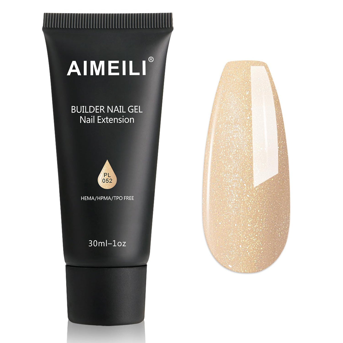 AIMEILI Poly Nail Gel Builder - DIY Nail Enhancement & Art Design Kit - Free of Hema for Women - 052