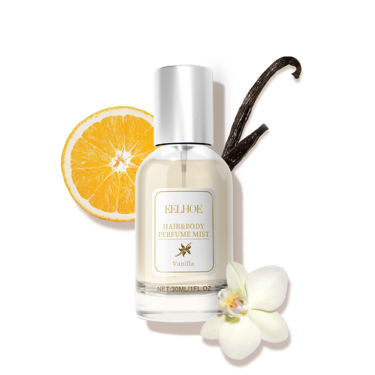 Mxvbaty Hair Perfume for Women Vanilla Pheromone, Hair & Body Shine Spray Nourishing and Hydrating Mist Fragrance, Eau Parfum Long Lasting & Add Shine Portable, Light Perfume, 30 ml