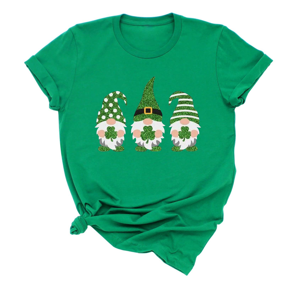 Aniywn Women's St Patricks Day Casual Short Sleeve T-Shirt Round Neck Graphic Print Tee Top Blouse