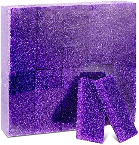 Batiyeer 100 Pcs Pumice Stone for Feet Scrubber Dead Skin Disposable Foot Pumice Foot Shower Scrubber Foot Scrubber for Heel Cuticle Callus Remover Bath Spa (Purple)