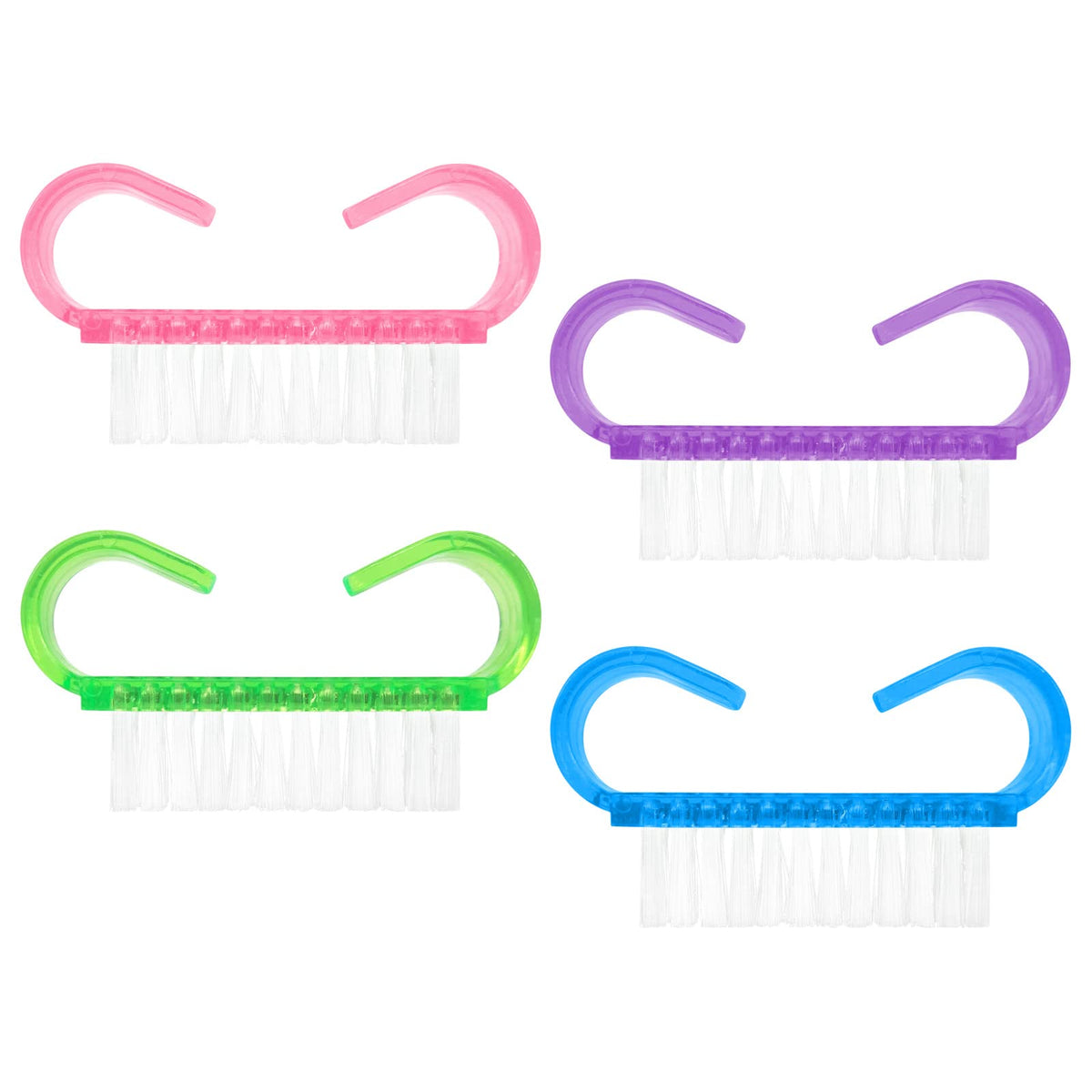 Handle Grip Nail Brush Fingernail Scrub Cleaning Brushes Fingernail Scrub Cleaning Brushes for Toes and Nails Cleaner Pedicure Brushes for Toes and Nails 4 Pack