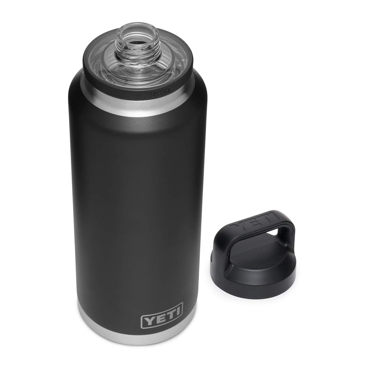 YETI Rambler 46 oz Bottle, Vacuum Insulated, Stainless Steel with Chug Cap, Black