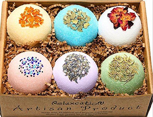 You Choose Scents 6 Customized Bath Bombs All Natural 5 oz each with Premium Epsom Salt, Dead Sea Salt, Himalayan Pink Salt Organic for Women, for Kids, for Men