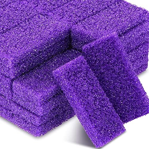 Batiyeer 100 Pcs Pumice Stone for Feet Scrubber Dead Skin Disposable Foot Pumice Foot Shower Scrubber Foot Scrubber for Heel Cuticle Callus Remover Bath Spa (Purple)