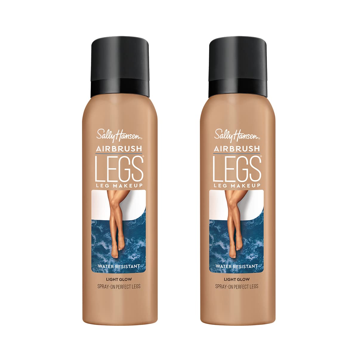 Sally Hansen Airbrush Legs, Leg Spray-On Makeup, Light Glow 4.4 Oz, Pack of 2