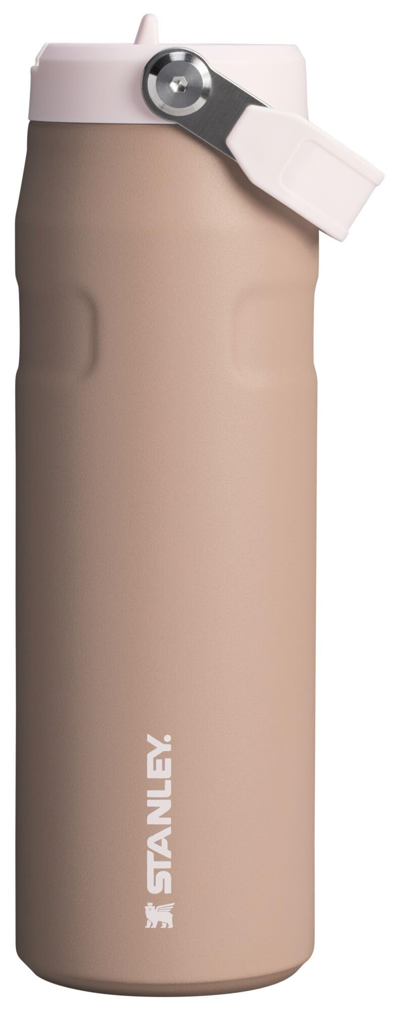 Stanley IceFlow Flip Straw 2.0 Water Bottle 24 OZ | Built-In Straw with Larger Opening | Lightweight & Leak-Resistant | Insulated Stainless Steel | BPA-Free | Almond Rose