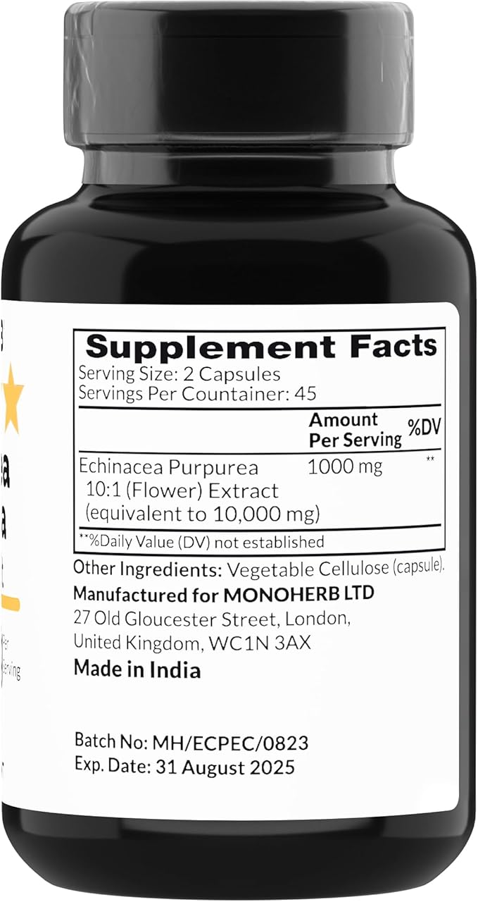 Echinacea Purpurea Extract 1000 mg - 90 Vegetarian Capsules