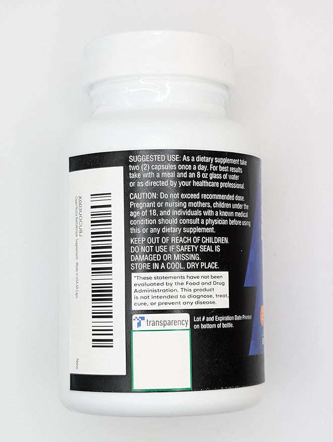 Clean Nutraceuticals Nattokinase 4000 FU Serrapeptase 120000 SPU Lumbrokinase Enzyme Supplement with Bromelain Papain Papaya Enzymes Rutin Extract Amla Magnesium Vitamin B6 & VIT C Capsules