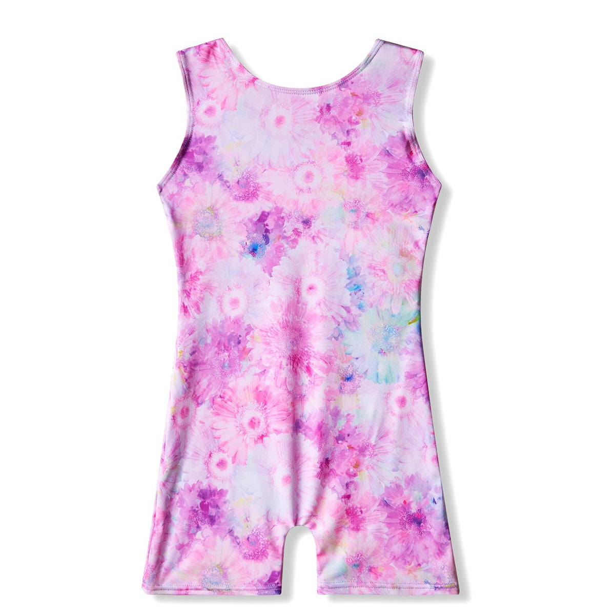 MYQFF Gymnastics Leotards for Girls Tumbling Unitards Biketards Gymnastics Clothes Purple Floral 2t 3t Sleeveless