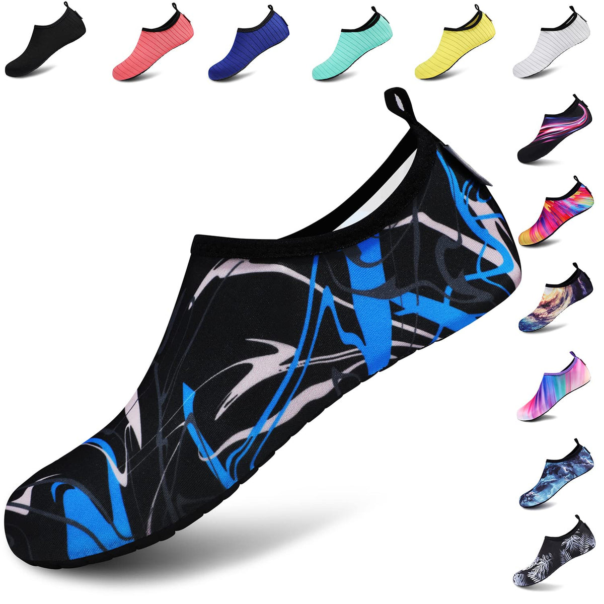 VIFUUR Water Sports Unisex Shoes Graffiti Blue - 5.5-6.5 W US/ 4.5-5.5 M US (36-37)
