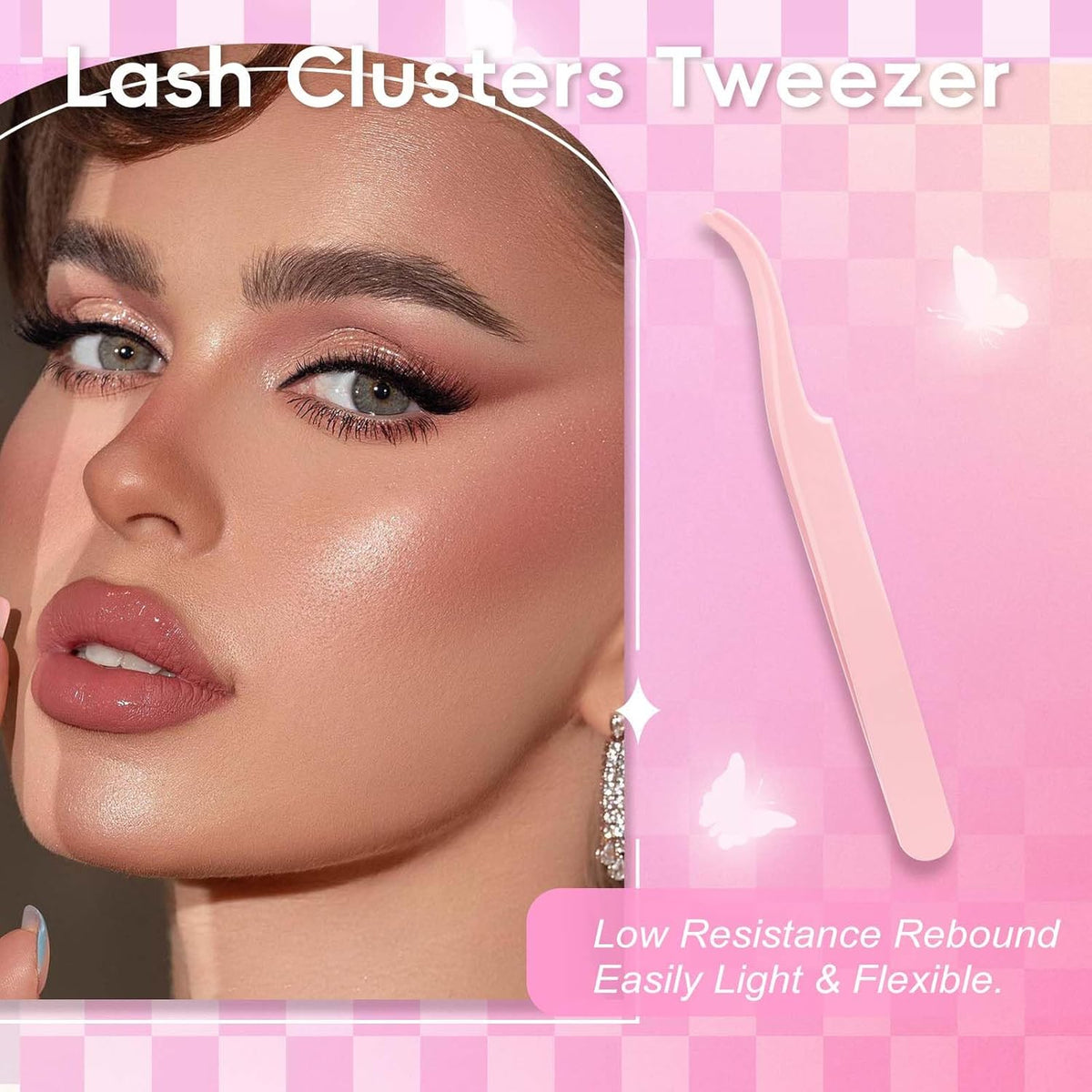 FADLASH Lash Extension DIY Kit Lash Clusters D Curl Cluster Lashes with Lash Bond and Seal Cluster Lashes Glue Remover Lash Tweezers for DIY Eyelash Extension at Home（Kit 80D-0.07D-12-18MIX）