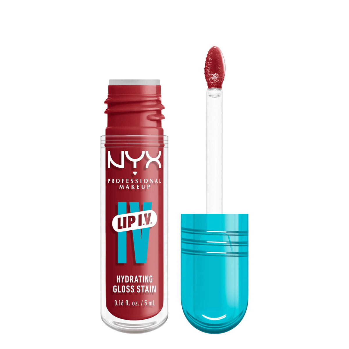 NYX PROFESSIONAL MAKEUP Lip IV Hydrating Glossy Lip Stain with 12HR Hydration - Bubblegum Burst (Pink)