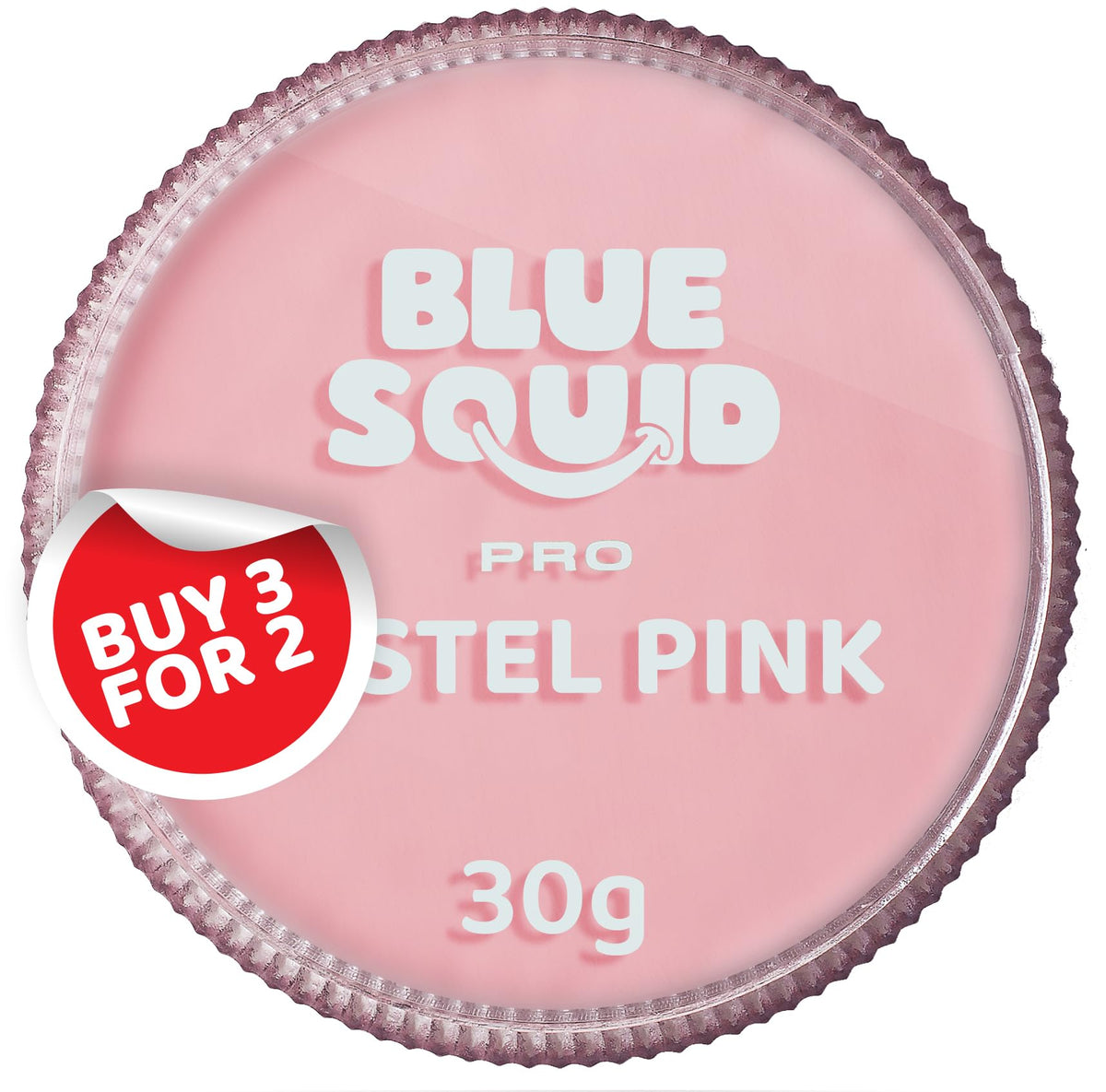 Blue Squid PRO Face Paint - Professional Water Based Single Cake Facepaint & Body Paints - SFX Makeup, Kids Adults Face Painting for Costume, Halloween, Cosplay - Pastel Pink 30g / 1oz