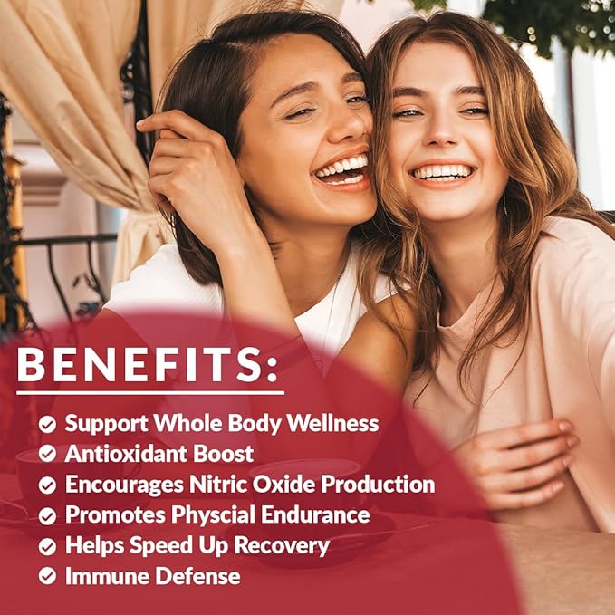 Sugar Free Beet Gummies with Grape Seed, Pomegranate, Black Pepper, Vitamin C, B12 | Nitric Oxide Booster for Men Women, Organic Beet Root Gummies
