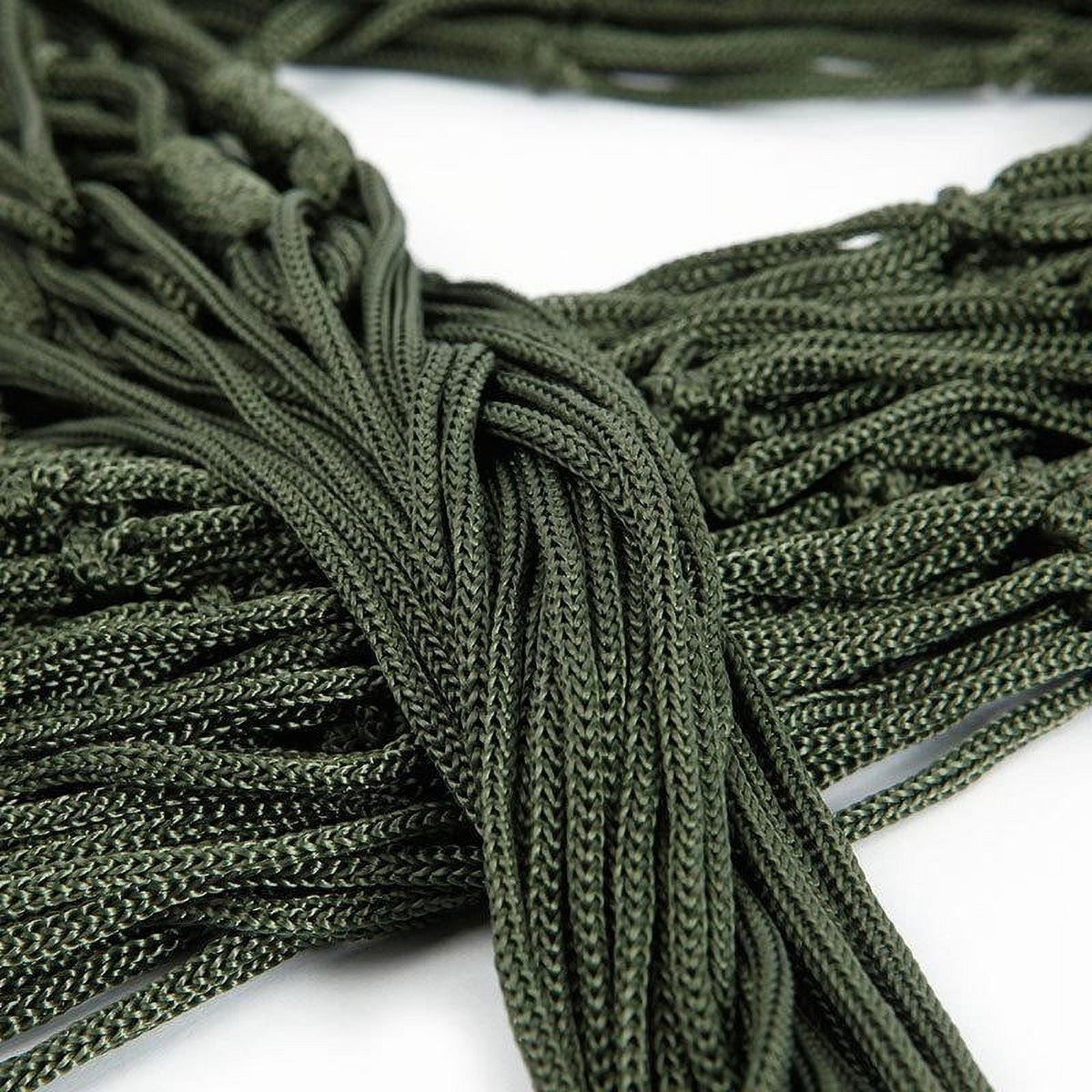Nylon Mesh Breathable Outdoor Hammock | Portable Lightweight Camping, Hiking, Backyard Use | Strong Multi-Strand Tie Straps | 220lb Capacity | 106"x31" Large Size | Ventilated Design