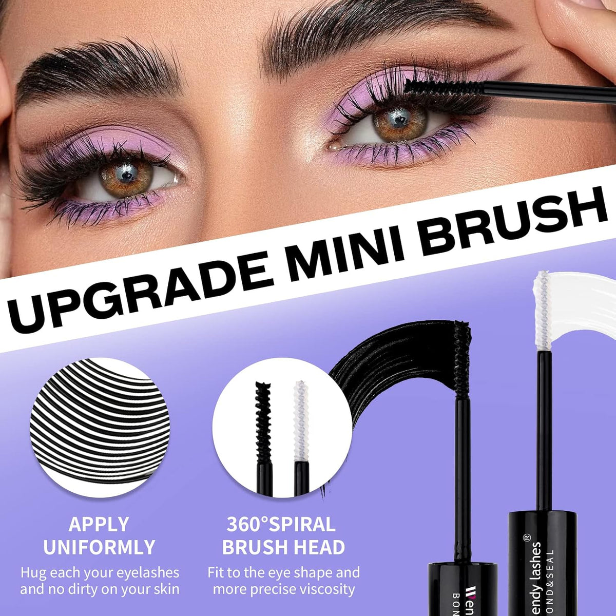 Lash Clusters Kit for Using at Home: Ultra-light, DIY, Natural, Fluffy, Wispy, Waterproof, Anime, Manga, Cat Eye, 3D Curl, 12-16mm, 60P+80P, Wendy, RT318