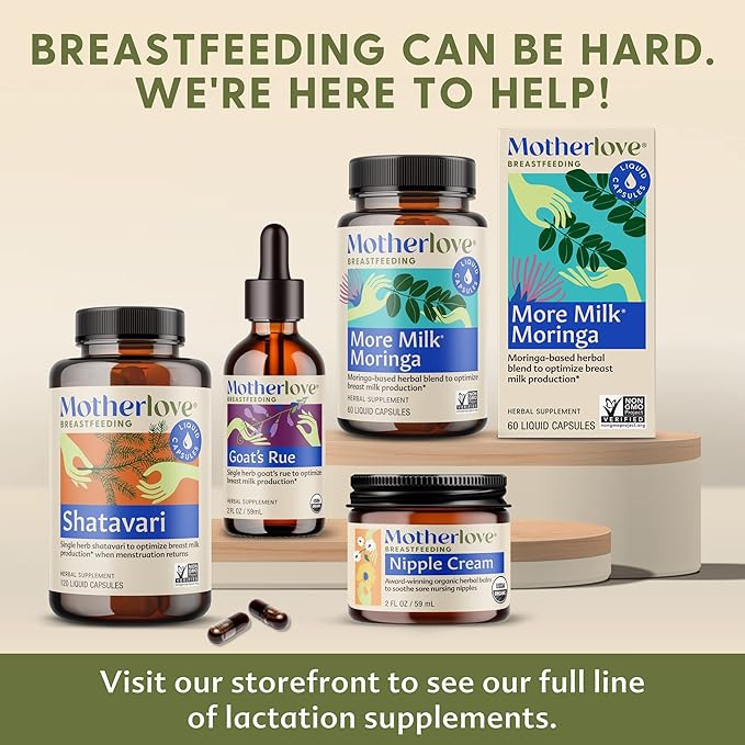 Motherlove More Milk Moringa (270 Liquid caps) Moringa-Based Lactation Supplement to Support Breast Milk Supply—Non-GMO, Organic Herbs, Vegan, Kosher