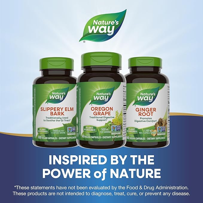 Nature's Way Oregon Grape, Traditional Digestion Remedy* Supplement, 90 Vegan Capsules