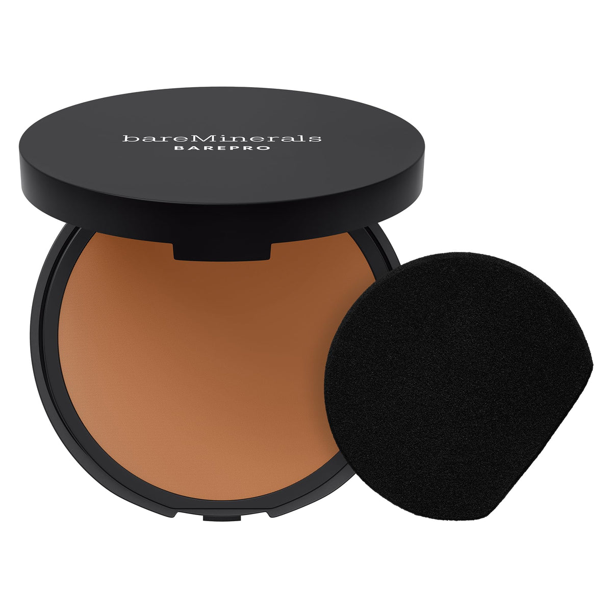 bareMinerals Barepro 24HR Skin-Perfecting Powder Foundation, Matte Pressed Powder Foundation Full Coverage with Plant-Based Squalene, Oil Control, Vegan - Deep 50 Cool