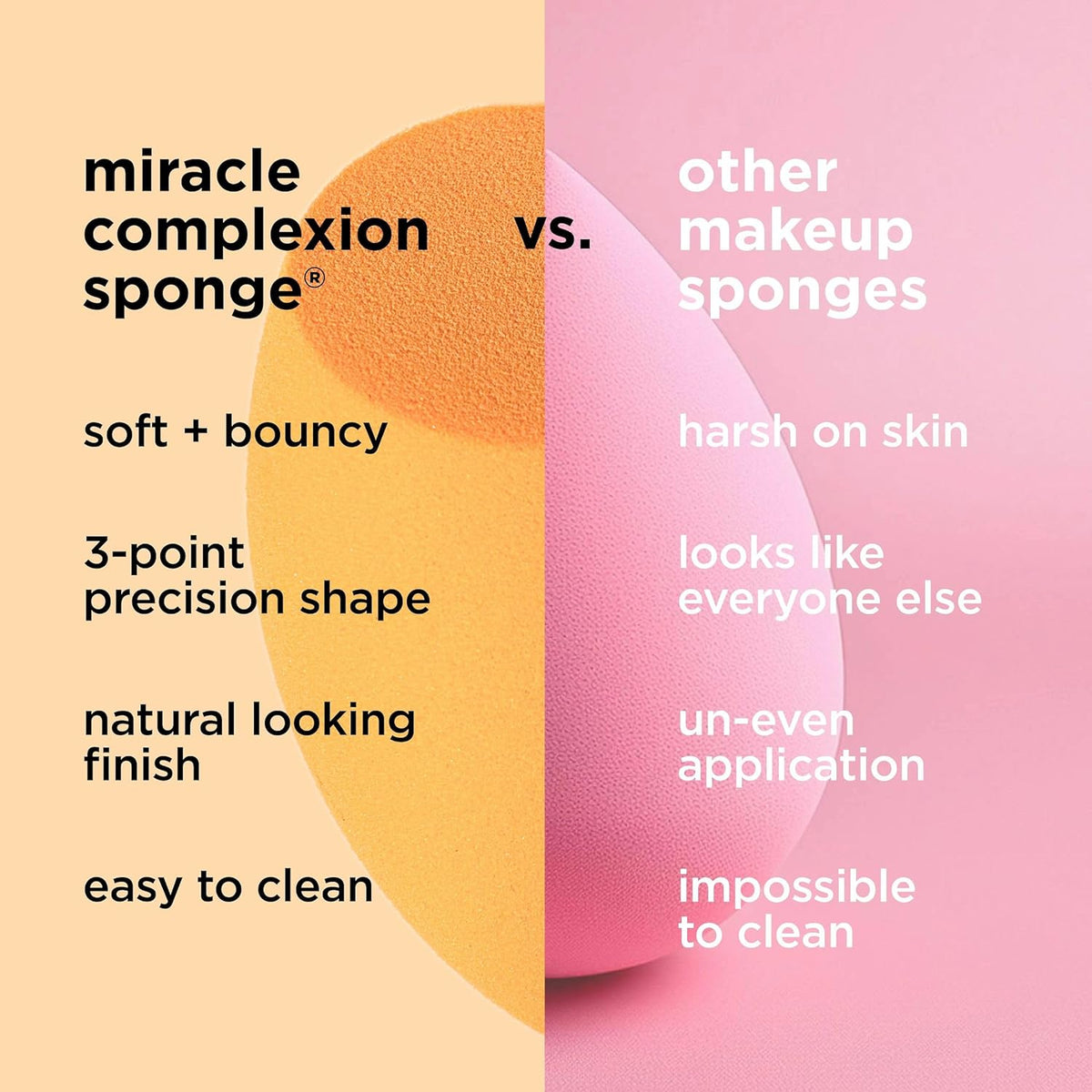 Real Techniques Ultimate Makeup Sponge Trio, Makeup Blending Sponges, For Liquid, Cream, & Powder Products, Powder & Foundation Sponges, Mini Makeup Sponge, Latex-Free Foam, Travel-Friendly, 3 Count