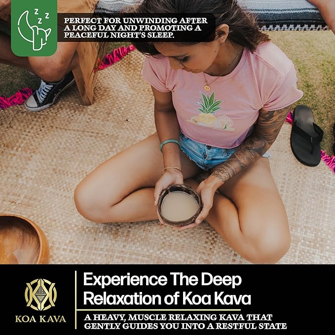 8 oz Koa Kava Bundle with Premium Tongan, Fijian Waka and Vanuatu Waka Kava Root Powder