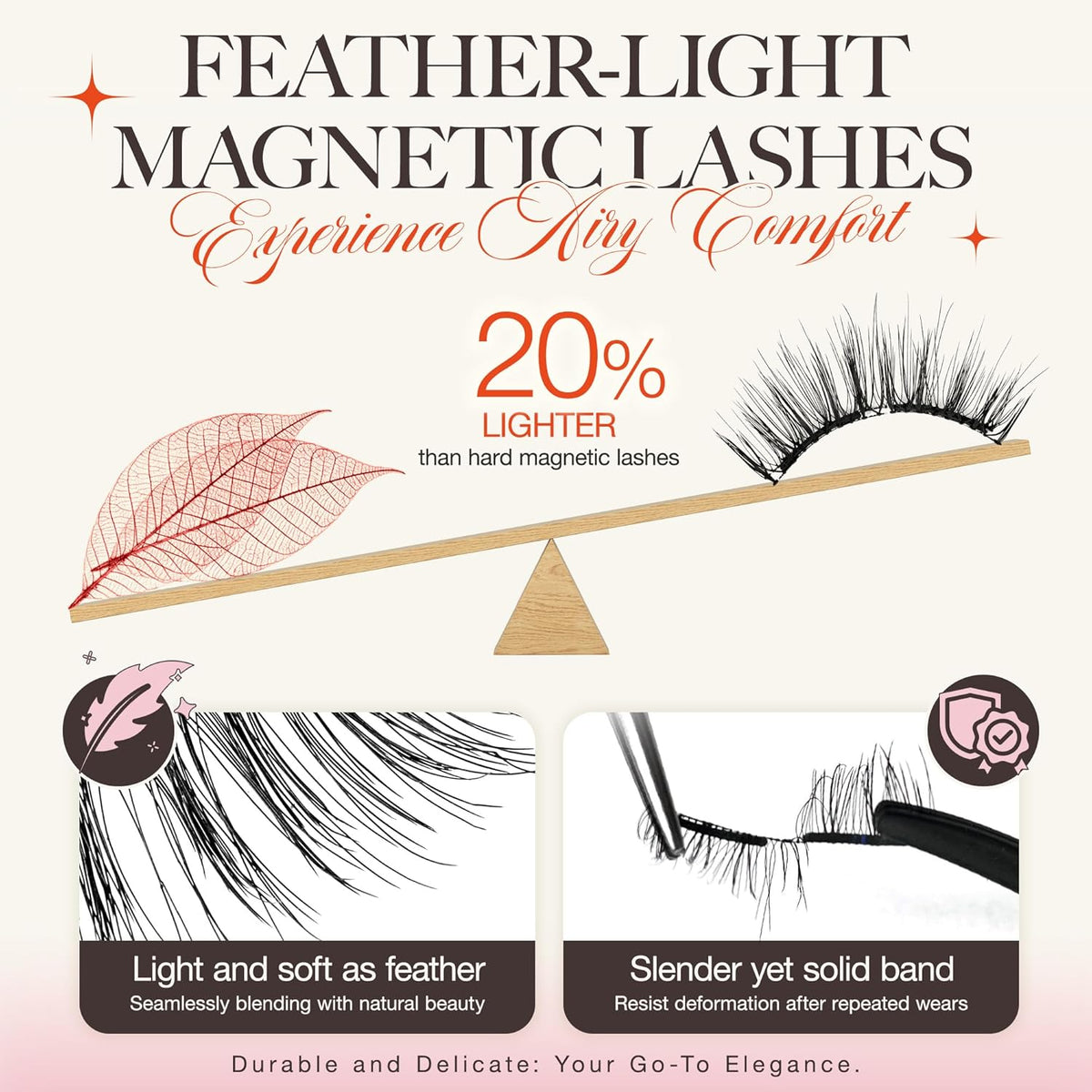 LASHVIEW Magnetic Eyelashes with Applicator,Reusable Soft Magnetic Eyelashes Natural Look, No Glue Needed RC14-N