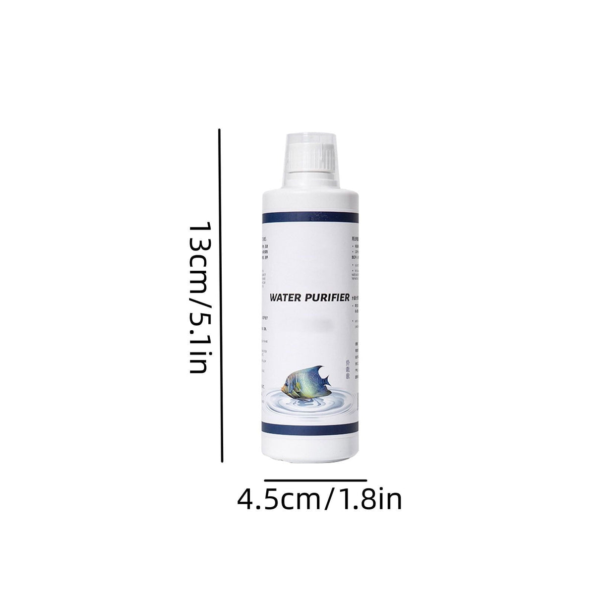 Hxlazmoo Natural Formula Fish Tank Water Purifier 150ml – Safe for Fish & Plants, Long-Lasting Water Clarifier with Measuring Cap, Balances pH & Reduces Weekly Maintenance