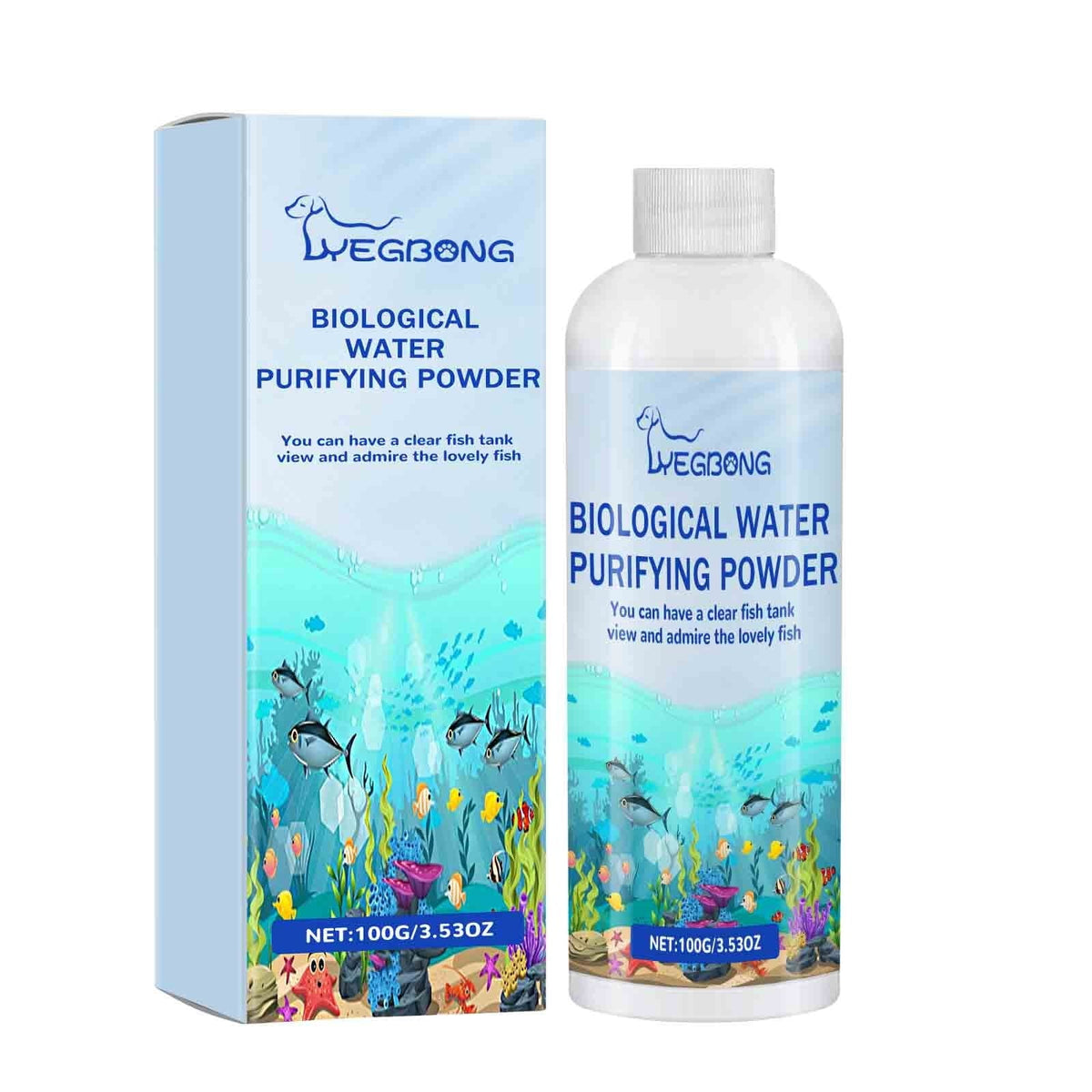 Fish Tank Water Purifier Seaweedcide Powder | Water Clarifier for Aquariums | Removes Seaweed & Impurities | Safe Non-Toxic Formula | Maintains Clean Clear Water | 1 Pack | Easy Use for Healthy Fish