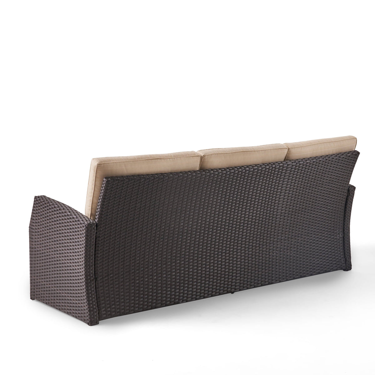 BARONAGE Outdoor Rope and Steel Club Chairs, MARTA 3 SEATER Brown