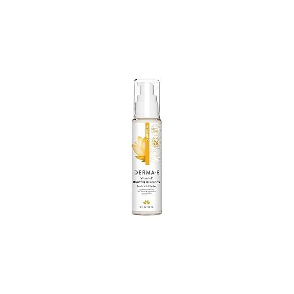 Derma E Vitamin C Renewing Moisturizer - Brightening and Hydrating Facial Skin Cream Anti-Aging Day Cream, 2 oz