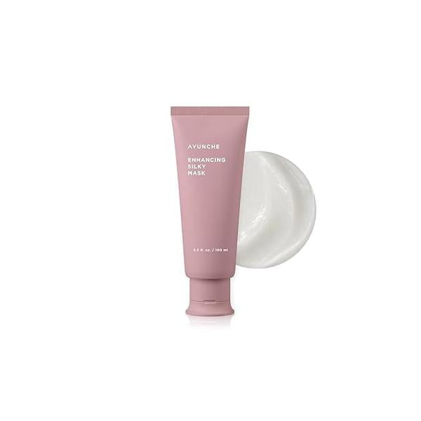 Enhancing Silky Hair Mask 3.4 fl oz (100ml) [For Dyed & Damaged Hair] | Nourishing Smoothing Deep Conditioner with Camellia Oil Korean Salon Brand