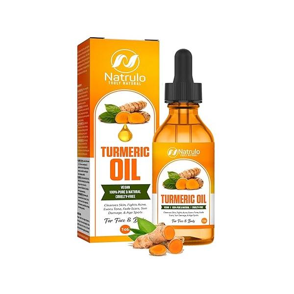 Turmeric Oil - Dark Spot Facial Serum for Face & Body Natural Skin Brightening Hyperpigmentation Treatment Glow Cleanses, Fights Acne, Evens Tone, Scars All Types