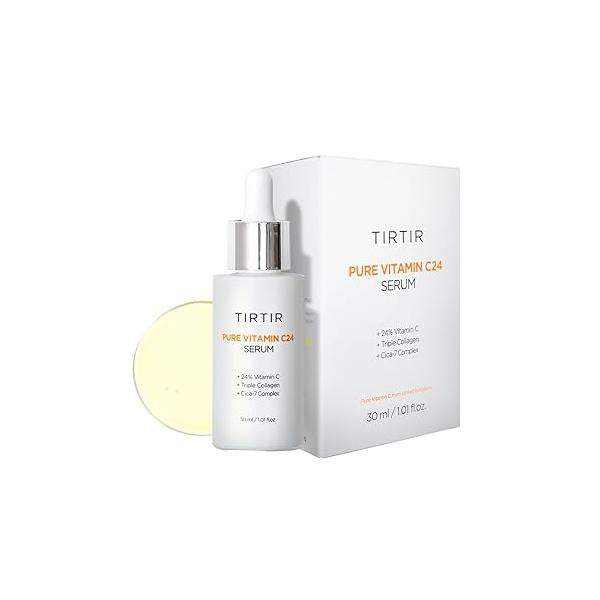 TIRTIR Pure Vitamin C 24% Face Serum - Dark Spot Remover for Sensitive Skin with Collagen Anti Aging Even out Tone Non irritation tested, Wrkinkles, Korean Mild Vita Facial 1.01 Fl Oz