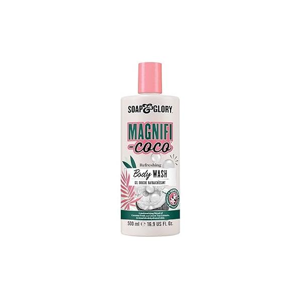 Soap & Glory Magnifi-Coco Clean-A-Colada Coconut Hydrating Shower Gel - Moisturizing Body Wash for Dehydrated Skin Formulated with Green Tea Extract Fruit (500ml)
