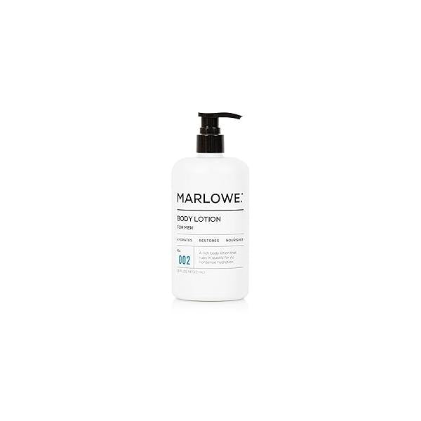 MARLOWE. No. 002 Body Lotion 16 oz Pump, Original, Revitalizing Dry Skin with Aloe Vera & Amino Acids, Hydrates Nourishes, Sage Fir Scent