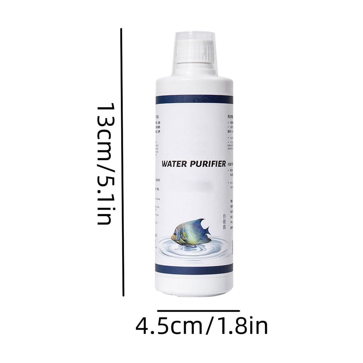Qaailabf Fish Tank Water Purifier | Aquarium Water Clarifying Flocculant | Natural Safe Cleaning Agent | Improves pH & Alkalinity | Long-Lasting | Easy Use | 150ml Bottle