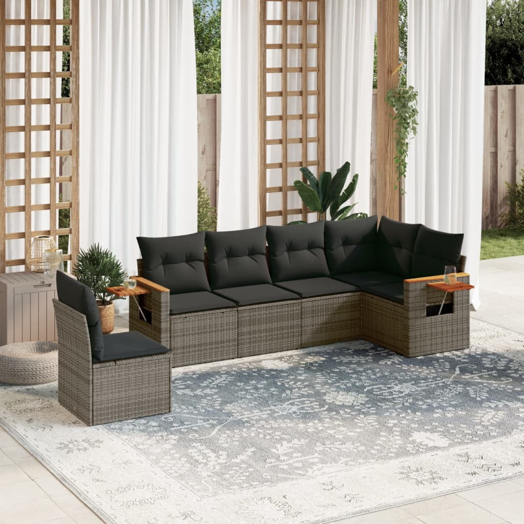 vidaXL Garden Sofa Set Grey